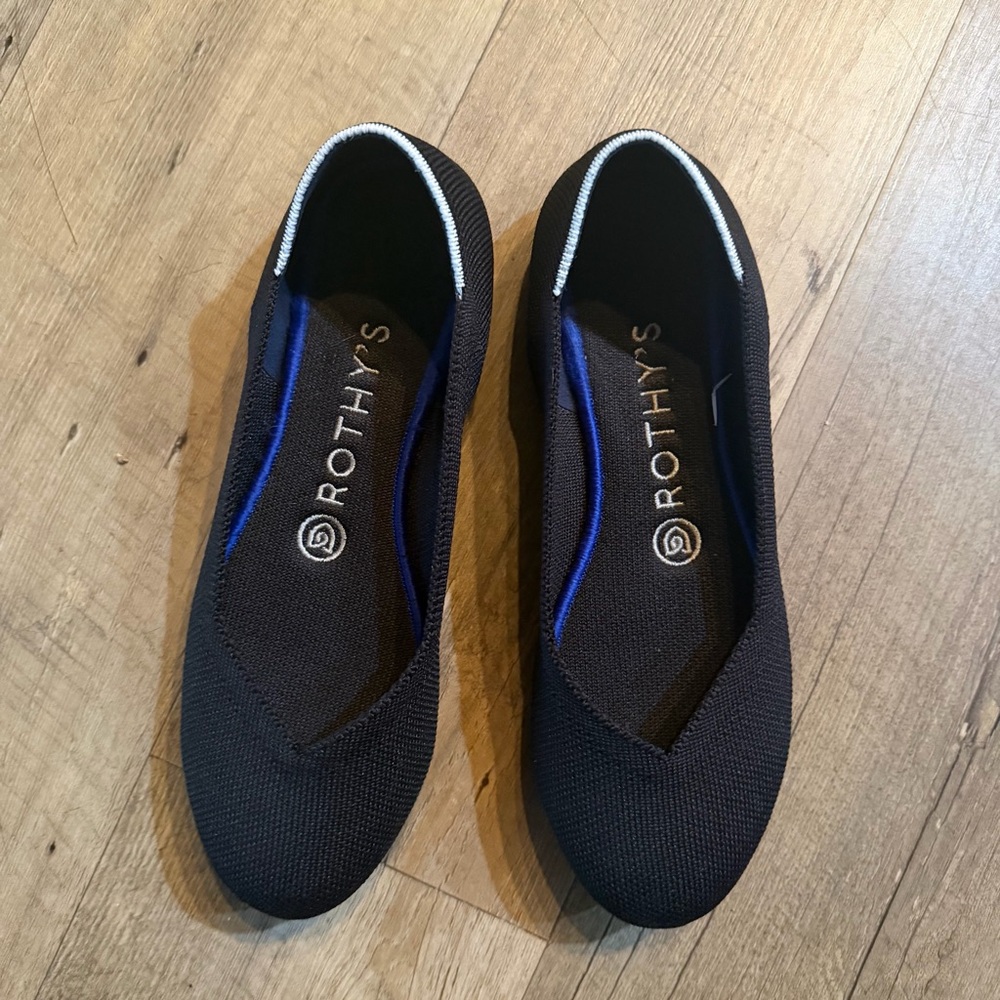 Rothy's The Flat Round Toe Shoe in Black - Picture 2 of 9